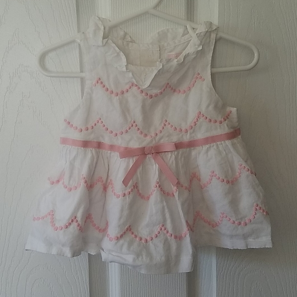 Janie and Jack white and pink blouse 12 to 18 mont - Picture 1 of 3